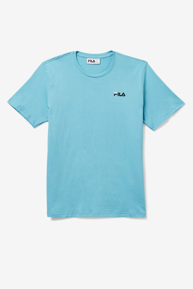 Fila Shoe Tower T-Shirt Blue - Mens - 13496NYXM